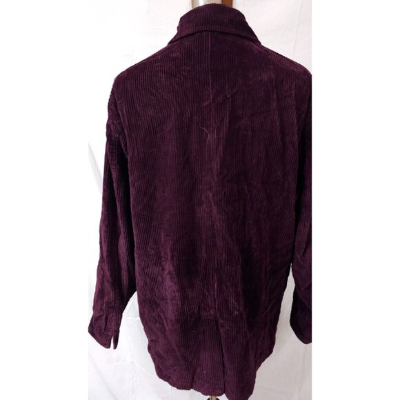 Eddie Bauer Womens XXL Purple Corduroy Lined Heavy Button Up Chore Barn Jacket - Picture 7 of 10